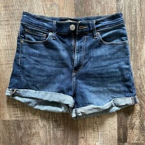 Express jean shorts size 0 midi high rise